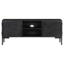 tv-skab 115x30x46 cm massivt mangotræ sort