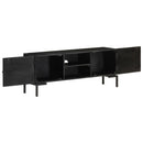 tv-skab 115x30x46 cm massivt mangotræ sort