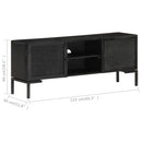 tv-skab 115x30x46 cm massivt mangotræ sort