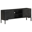 tv-skab 115x30x46 cm massivt mangotræ sort