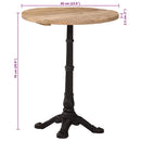 bistrobord Ø60x76 cm ru mangotræ