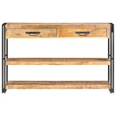 skænk 120x30x75 cm massivt ru mangotræ