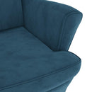 lænestol velour blå