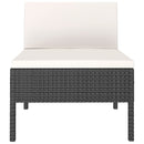 havestole 3 stk. med hynder polyrattan sort