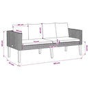 2-personers havesofa med hynder polyrattan sort