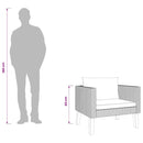 1-personssofa med hynder polyrattan beige