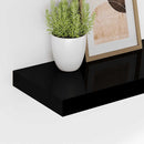 væghylder 4 stk. 50x23,5x3,8 cm MDF sort højglans