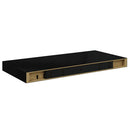 væghylder 4 stk. 50x23,5x3,8 cm MDF sort højglans