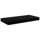 væghylder 4 stk. 60x23,5x3,8 cm MDF sort højglans