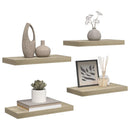 væghylder 4 stk. 50x23x3,8 cm MDF egetræsfarve