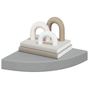 hjørnehylder 4 stk. 25x25x3,8 cm MDF grå