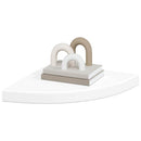 svævende hjørnehylder 2 stk. hvide 35x35x3,8 cm MDF