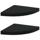 hjørnehylder 2 stk. 35x35x3,8 cm MDF sort