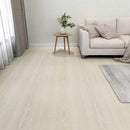 Gulvplanker Hvid og Beige 5,11 m² 55 stk. PVC