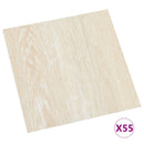 Gulvplanker Hvid og Beige 5,11 m² 55 stk. PVC