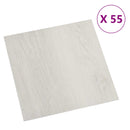 Gulvplanker Lys beige 5,11 m² 55 stk. PVC