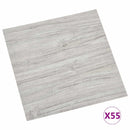 Gulvplanker Grå og Træ 5,11 m² 55 stk. PVC