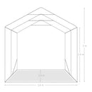 garagetelt 1,6x2,4 m PVC grøn