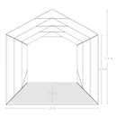 garagetelt 2,4x3,6 m PVC grøn