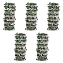 pilehegn med espalier 5 stk. med kunstige blade 180x30 cm
