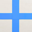 oppustelig gymnastikmåtte med pumpe 200x200x10 cm PVC blå