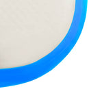 oppustelig gymnastikmåtte med pumpe 200x200x10 cm PVC blå