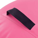 oppustelig gymnastikrulle med pumpe 100x60 cm PVC lyserød