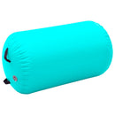 oppustelig gymnastikrulle med pumpe 100x60 cm PVC grøn