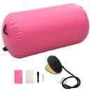 oppustelig gymnastikrulle med pumpe 120x75 cm PVC lyserød
