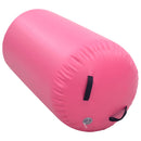 oppustelig gymnastikrulle med pumpe 120x75 cm PVC lyserød