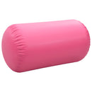 oppustelig gymnastikrulle med pumpe 120x75 cm PVC lyserød