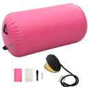oppustelig gymnastikrulle med pumpe 120x90 cm PVC lyserød