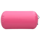 oppustelig gymnastikrulle med pumpe 120x90 cm PVC lyserød