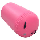 oppustelig gymnastikrulle med pumpe 120x90 cm PVC lyserød