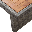 havebord 240x90x74 cm polyrattan og akacietræ