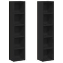 CD-reoler 2 stk. 21x16x93,5 cm spånplade sort