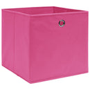 opbevaringskasser 4 stk. ikke-vævet stof 28x28x28 cm pink