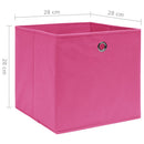 opbevaringskasser 10 stk. ikke-vævet stof 28x28x28 cm pink