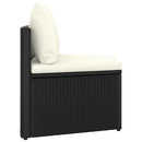 sofasæt til haven 2 dele med hynder polyrattan sort