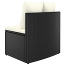 sofasæt til haven 2 dele med hynder polyrattan sort