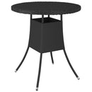 havebord 70x70x73 cm polyrattan sort