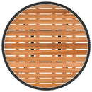 spisebord til haven Ø70 cm polyrattan og massivt akacietræ sort