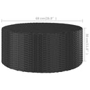 tebord 68x68x30 cm polyrattan sort