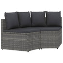 sofasæt til haven 2 dele med hynder polyrattan grå