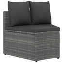 sofasæt til haven 2 dele med hynder polyrattan grå