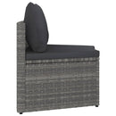 sofasæt til haven 2 dele med hynder polyrattan grå