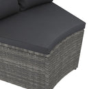 sofasæt til haven 2 dele med hynder polyrattan grå