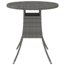 havebord 70x70x73 cm polyrattan grå