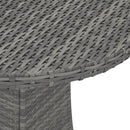 havebord 70x70x73 cm polyrattan grå
