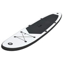 oppusteligt paddleboardsæt sort og hvid